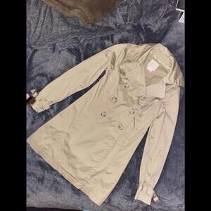 Creamy Colored Trench Coat Style Jacket